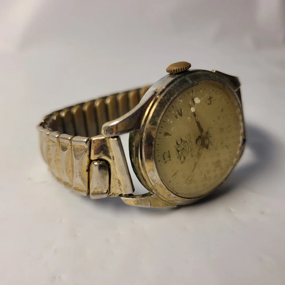 Windsor Watch Mechanical‎ Swiss Made Two-Tone Expansion Band Vintage